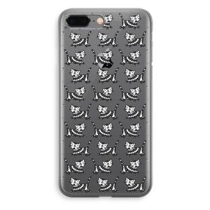 Zwarte poes: iPhone 8 Plus Transparant Hoesje