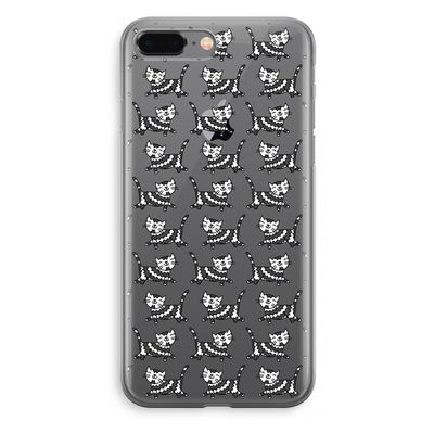 Zwarte poes: iPhone 8 Plus Transparant Hoesje