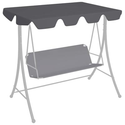 VidaXL Vervangingsluifel voor schommelbank 188/168x145/110cm antraciet