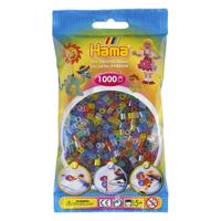 Hama strijkkralen doorzichtige kleuren mix 1000 stuks - thumbnail