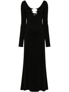 alice + olivia robe longue Kalena à découpes - Noir