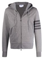 Thom Browne hoodie zippé à 4 bandes signature - Gris