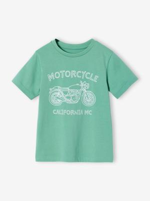 T-shirt voor jongens met print mintgroen