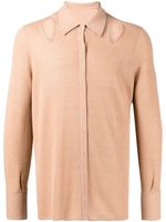 Dion Lee chemise en laine mélangée à découpes - Marron - thumbnail