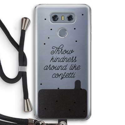Confetti: LG G6 Transparant Hoesje met koord