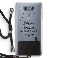 Confetti: LG G6 Transparant Hoesje met koord