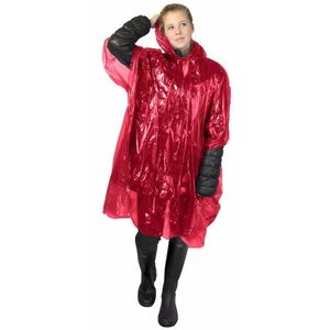 Rode noodponcho doorschijnend One size  -