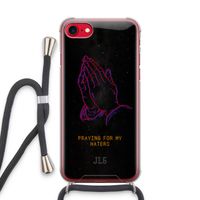 Praying For My Haters: iPhone SE 2020 Transparant Hoesje met koord