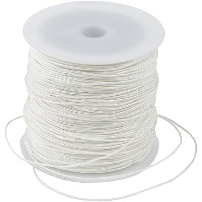 Creativ Company Polyester koord, dikte 0,8 mm, wit, 50 m/ 1 rol