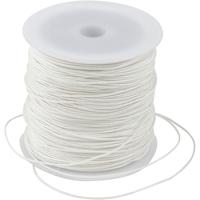 Creativ Company Polyester koord, dikte 0,8 mm, wit, 50 m/ 1 rol