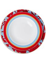 La DoubleJ assiettes à imprimé Roman Holiday Vino (lot de 2) - Rouge