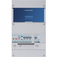 Groepenkast Hager VKG310A 4-groepenverdeler met hoofdschakelaar ALS 30mA/HACO/direct 1-fase