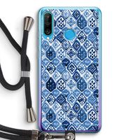 Blauw motief: Huawei P30 Lite Transparant Hoesje met koord