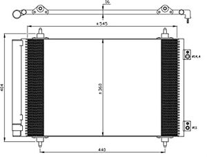 Condensor, airconditioning 35844