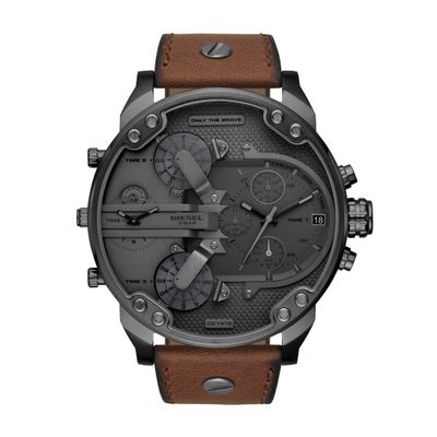 Horlogeband Diesel DZ7413 Leder Bruin 28mm