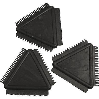 Creativ Company Structuurkam van rubber, afm 9 cm, zwart, 3 stuk/ 1 doos
