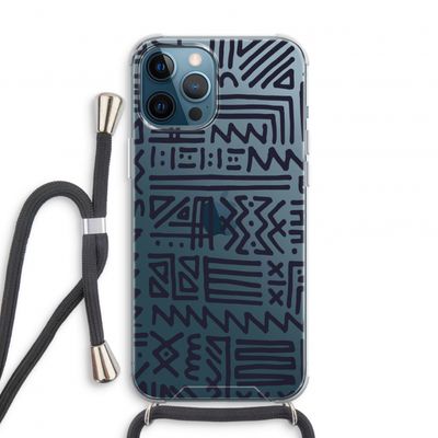 Marrakech print: iPhone 12 Pro Transparant Hoesje met koord