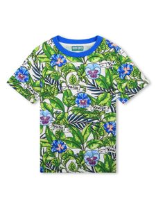 Kenzo Kids t-shirt en coton à fleurs - Vert