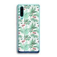 Flamingo bladeren: Huawei P30 Transparant Hoesje