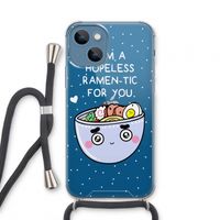 I'm A Hopeless Ramen-Tic For You: iPhone 13 mini Transparant Hoesje met koord