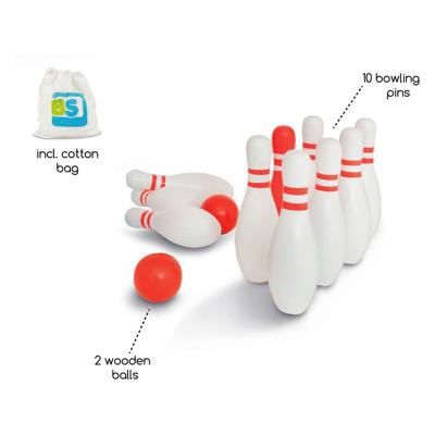 BS Toys houten bowlingset, 12dlg.