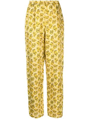 ISABEL MARANT pantalon Piera à imprimé graphique - Jaune