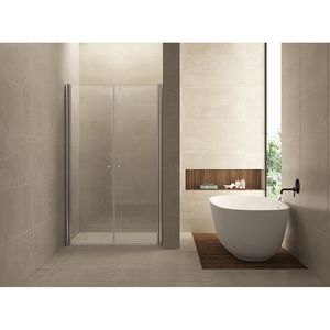 Wiesbaden dubbele pendeldeur in nis 1000x2000 6 mm NANO glas