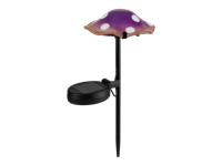 LIVARNO home Solar LED-paddenstoel (Stippen/paars)