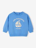 Babysweater met ronde kraag Basics blauw