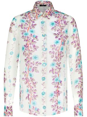 ETRO chemise en coton à fleurs - Blanc