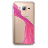 Paarse stroom: Samsung Galaxy J3 (2016) Transparant Hoesje