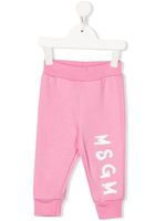 MSGM Kids pantalon de jogging à logo imprimé - Rose - thumbnail