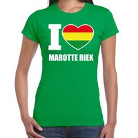 Carnaval I love Marotte Riek t-shirt groen voor dames - thumbnail