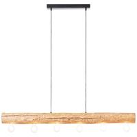 Brilliant Houten hanglampTrabo 6-lichts hout met zwart - 99433/35