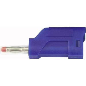 TRU COMPONENTS TC-R8-104 BL Lamellenstekker Stekker, recht Stift-Ø: 4 mm Blauw 1 stuk(s)