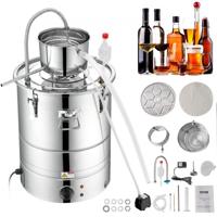 VEVOR Water Distilleerder 30L Destillatie Plant 1800W Roestvrijstalen Liquor Distilling Distiller Complete Set Inbegrepen Eindproducten Fruit Wijnen