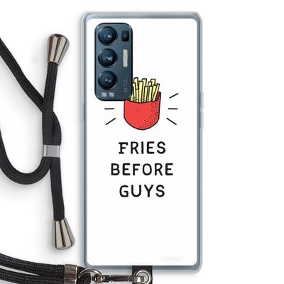 Fries before guys: Oppo Find X3 Neo Transparant Hoesje met koord