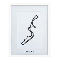 Formule 1 Circuit Suzuka 3D Print - Wit