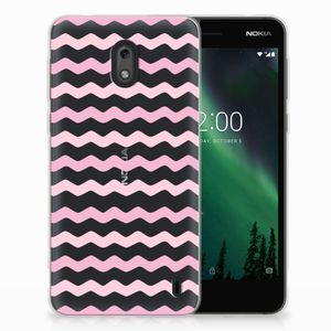 Nokia 2 TPU bumper Waves Roze