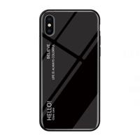 Verlopende kleur glas Case voor iPhone XS Max (zwart)