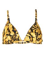 Versace soutien-gorge en soie à imprimé Barocco - Jaune