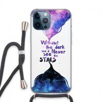 Stars quote: iPhone 13 Pro Max Transparant Hoesje met koord