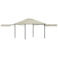 Prieel met uitschuifbare daken 180 g/m² 3x3x2,75 m crème