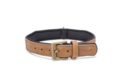 Beeztees Balacron Ax kunstleer bruin halsband hond 43-53cm x 25mm
