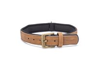 Beeztees Balacron Ax kunstleer bruin halsband hond 43-53cm x 25mm