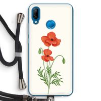 Red poppy: Huawei P20 Lite Transparant Hoesje met koord