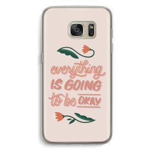 Optimistic flower girl: Samsung Galaxy S7 Transparant Hoesje