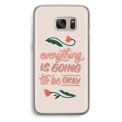 Optimistic flower girl: Samsung Galaxy S7 Transparant Hoesje