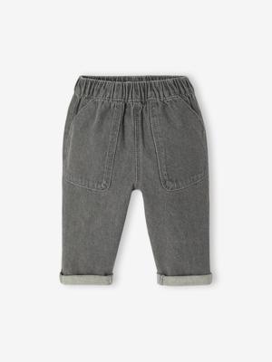 Babyjeans met elastische taille denimgrijs