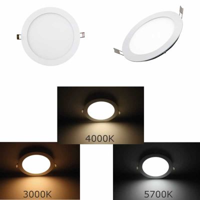 LED paneel rond 10W 200mm inbouw 620, 670, 720 Lm kleur instelbaar 3000K, 4000K en 5700K dimbaar